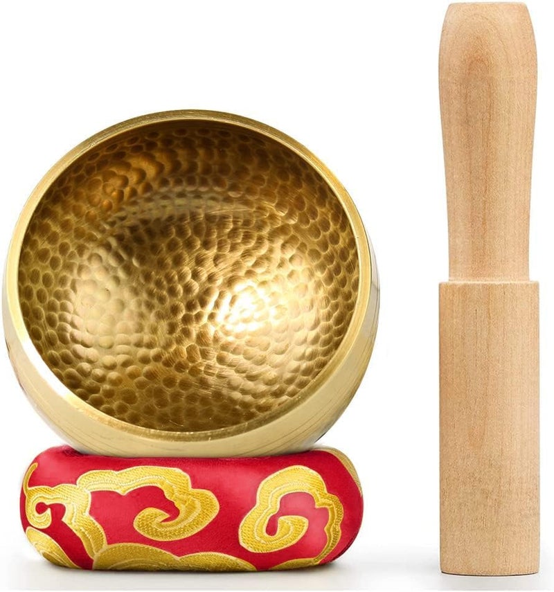 YouMedi Tibetan Singing Bowl Set - Meditation Sound Bowl Cushion with Wooden Striker for Yoga, Meditation & Relaxation, Mindfulness,Chakra Healing, Stress Relief, Self-Regulation - Image 1